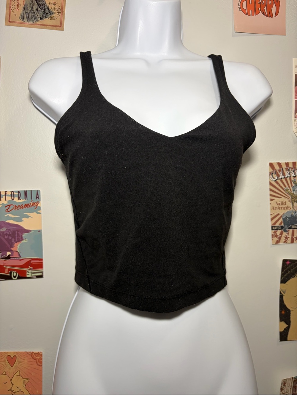 lululemon athletica Black Cropped Tank Top